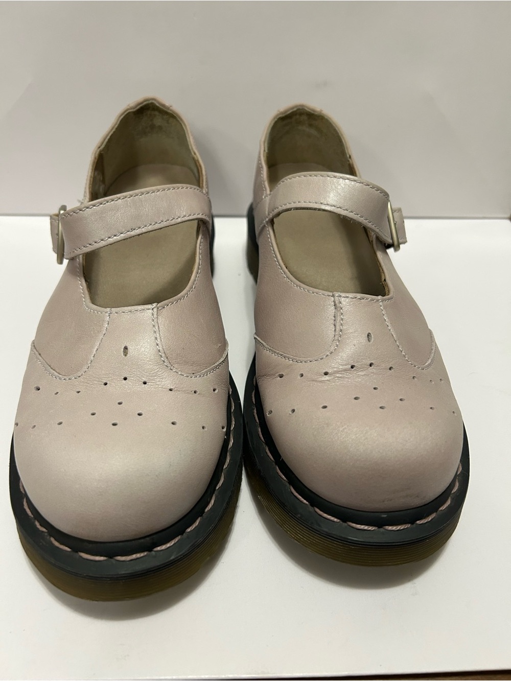 Vintage Dr. Martens 1B66 Mary Jane Leather Shoes - Pink/Nude WUS 10 L / UK 8 M9